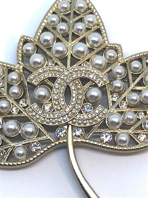 chanel ivy leaf brooch|chanel crystal brooches.